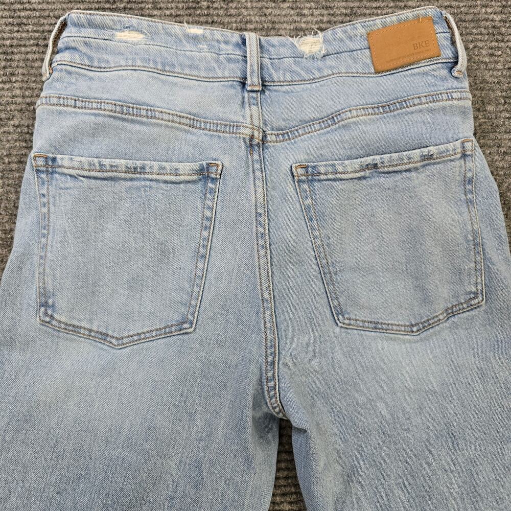 BKE Billie Jeans Womens 28x32 Light Wash High Rise Bootcut Distressed - Picture 5 of 8